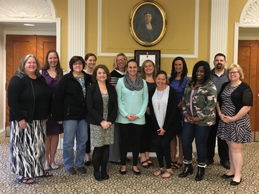 Rachel Thorman and Nancy Flickinger with fellow Jennings cohort